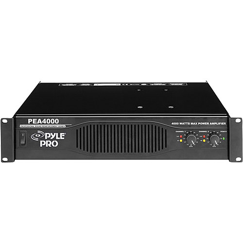 Pyle Pro PEA4000 Rackmount Stereo Power Amplifier (260W/Channel @ 8 Ohms)