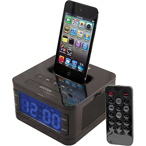 Pyle Pro Radio Alarm Clock Speaker System for iPod (Black)
