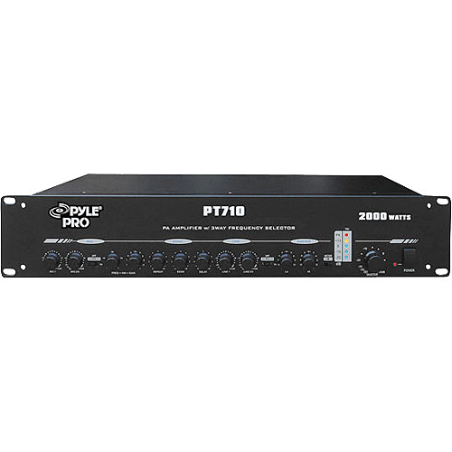 Pyle Pro PT710 Rackmount 3-Channel Mixer/Amplifier