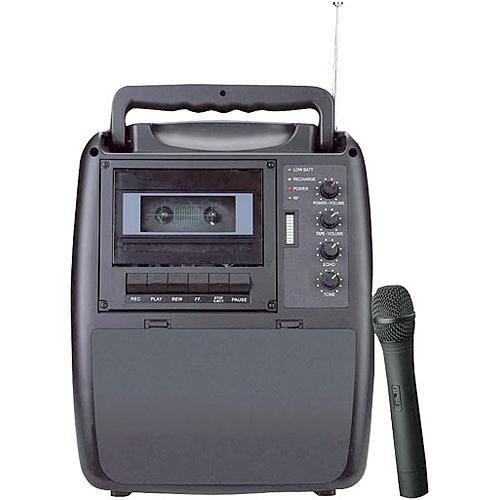 Pyle Pro PWMA130 Portable PA System with Wireless Microphone & Cassette