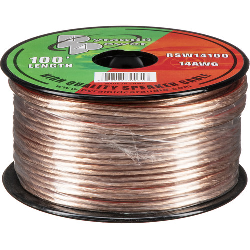 Pyramid High Quality 14 AWG Speaker Zip Wire (100' Spool)