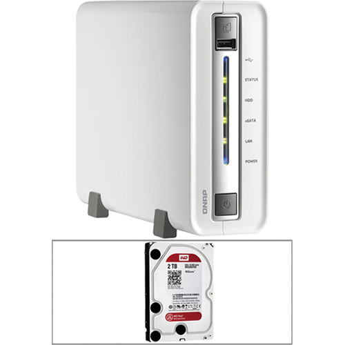 QNAP 2TB (1 x 2TB) TS-112 Turbo NAS Kit with Hard Drive