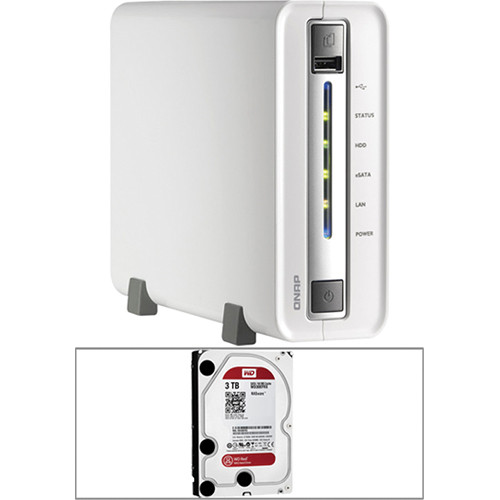 QNAP 3TB (1 x 3TB) TS-112 Turbo NAS Kit with Hard Drive