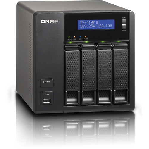 QNAP TS-419P II 4-Bay 512 MB All-In-One NAS Server For Home / SOHO