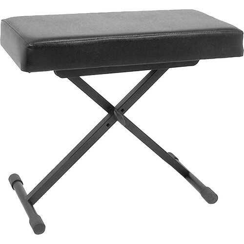 QuikLok BX-8 Height-Adjustable Small Bench with Thick Cushion (Black)
