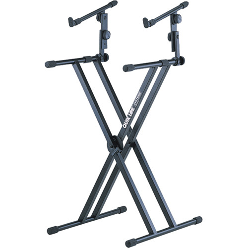 QuikLok QL-642 X-Style Double-Brace Two-Tier Heavy-Duty Keyboard Stand