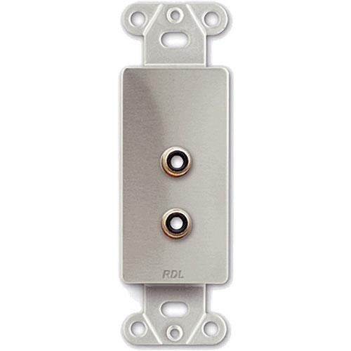 RDL DS-PHN2  Dual RCA Jack on Decora Wall Plate - Solder type