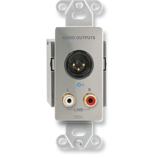 RDL DS-TPR3A Active Triple Pair XLR and RCA Stereo Audio Output over RJ45 Receiver Module (Silver)