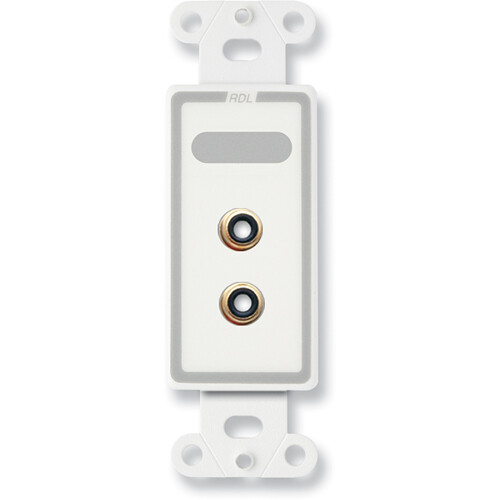 RDL D-PHN2 Dual Female Phono Jacks on D Plate (Solder Type)