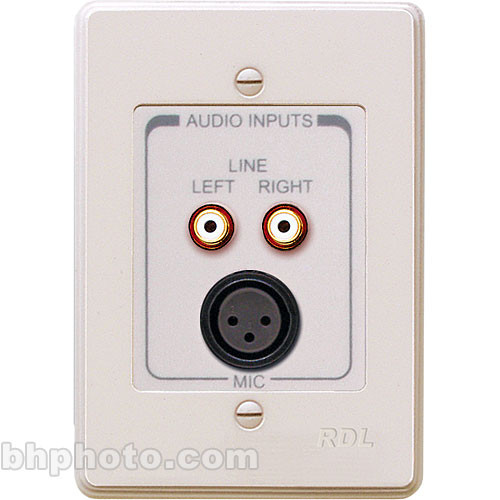 RDL RCX-J3N Complete Audio Input Panel Assembly (White with Gray)