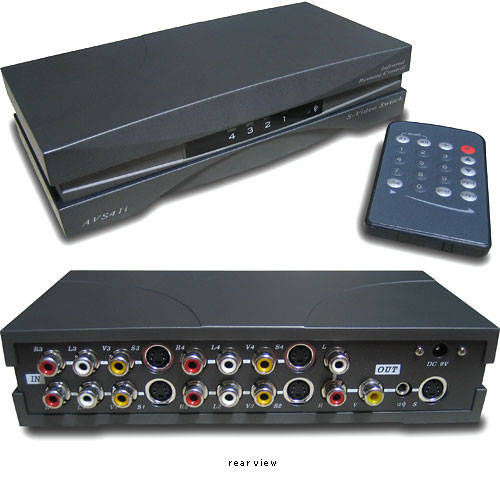 RF-Link AVS-41i 4x1 A/V Switcher with S-Video and Remote Control