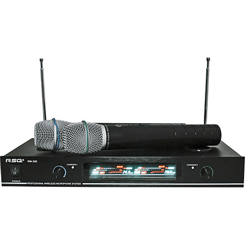 RSQ Audio RM-300 Dual Rechargeable Wireless Karaoke Microphone System