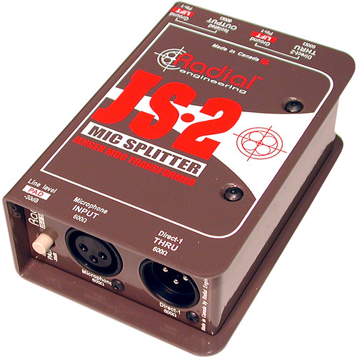 Radial Engineering JS-2 Two-Way Microphone Signal Splitter