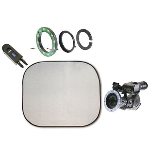 Reflecmedia RM 2123DM 4.0 x 4.0' Chromaflex EL Bundle with Medium Dual LiteRing and Controller