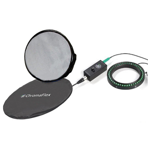 Reflecmedia RM 2123MG 4.0 x 4.0' Chromaflex Bundle with Medium Green LiteRing