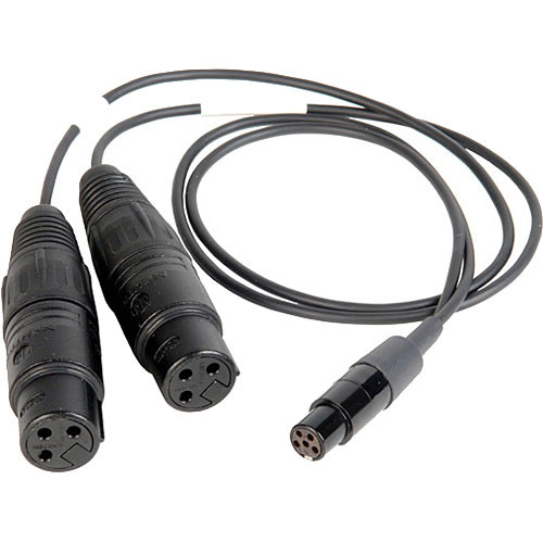 Remote Audio 5-Pin TA5-Female to 2 3-Pin XLR Female Y-Cable for STA100