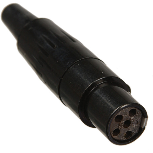 Remote Audio TA5F-B 5-Pin Female Mini-XLR Connector (Straight Connector, Black)
