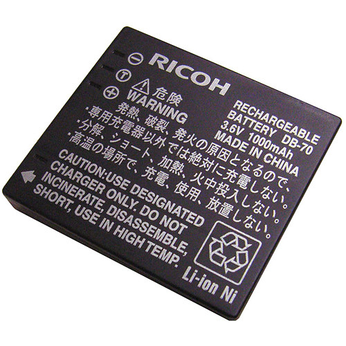 Ricoh DB-70 Li-Ion Rechargeable Battery 171963 B&H Photo Video