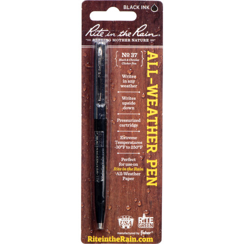 Rite in the Rain All-Weather Pen - Black with Chrome Barrel
