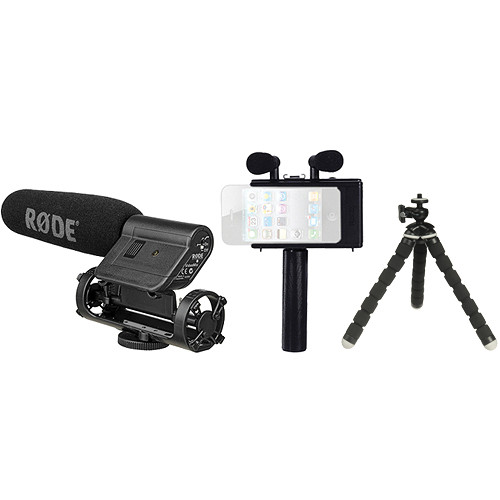 RODE Fostex AR-4i Audio Interface for iPhone 4/4S & iPod touch 4G with Rode VideoMic & Tiny Grip Flexible Tripod B&H Kit