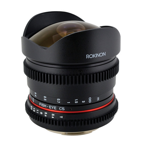 Rokinon 8mm T/3.8 Fisheye Cine Lens for Nikon