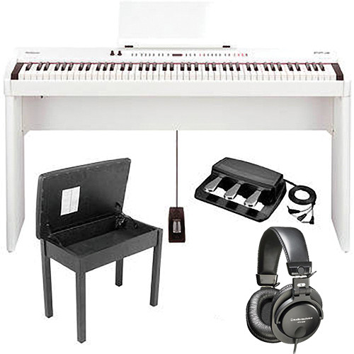 Roland FP-7F Digital Piano Home and Studio B&H Kit (White)
