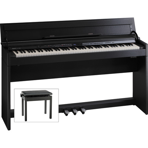 Roland DP90 88-Key Digital Piano and Matching Bench (Satin Black)