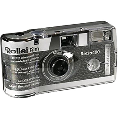 Rollei Ready to use black & white使い捨てカメラ Rollei Retro 400 Single Use Black and White 35mm Camera 7066384