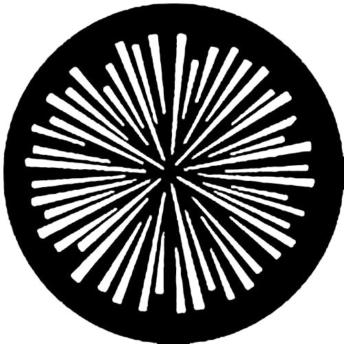 Rosco Steel Gobo #7751 - Radial Lines - Size E