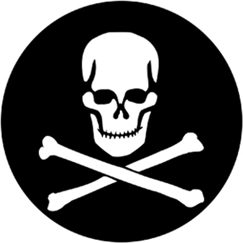 Rosco Steel Gobo #7949 - Skull & Crossbones