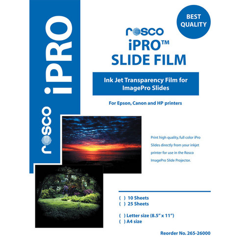 Rosco iPro Slide Film Letter Size (10 Sheet Pack)