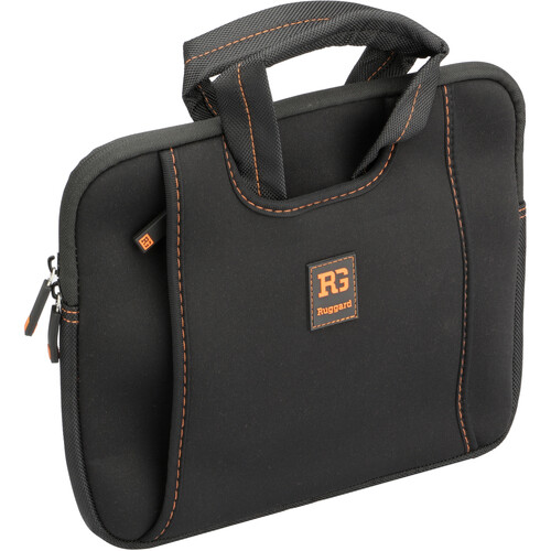 Ruggard Ultrathin Neoprene Sleeve with Handles for 9-11" Laptop or Tablet (Black/Orange)