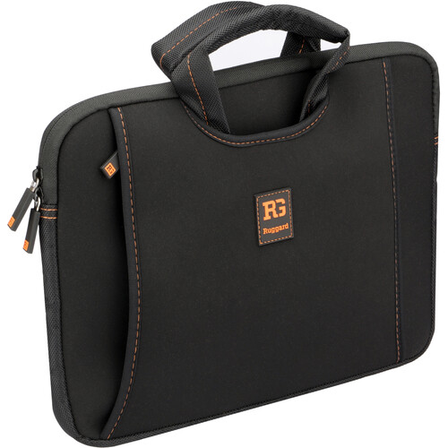 Ruggard Ultrathin Neoprene Sleeve with Handles for 12-13" Laptop or Tablet (Black/Orange)