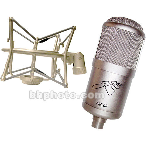 SM Pro Audio MC-03 Tube Microphone, Shock Mount & Case (Silver)