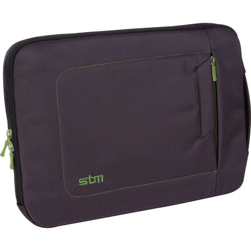 STM Jacket Laptop Sleeve for 13" Screens (Small, Black/Green)