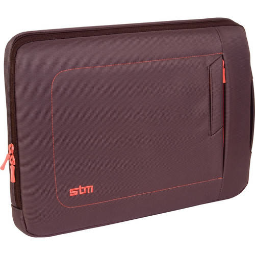 STM Jacket Laptop Sleeve for 13" Screens (Small, Chocolate/Orange)