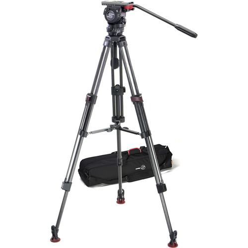 Sachtler 0450 FSB-6T Head with 75CF Tripod and Mid-Level Spreader