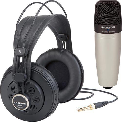 Samson SR850 Headphone and C01 Microphone Bundle