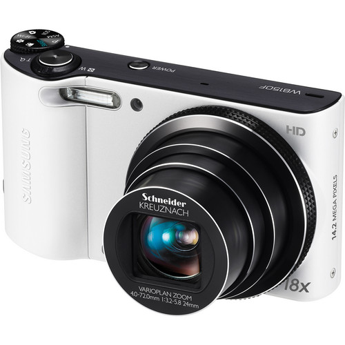 Samsung WB150F SMART Long Zoom Digital Camera (White)