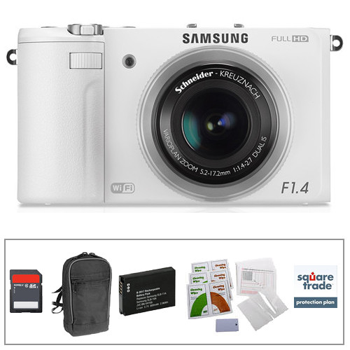 Samsung EX2F Digital Camera with Deluxe Accessory Kit (White)