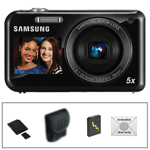 Samsung PL120 Digital Camera with Deluxe Accessory Kit (Black)