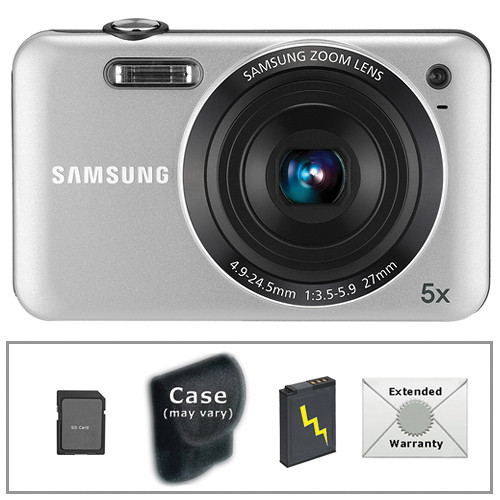 Samsung SL605 Digital Camera with Deluxe Accessory Kit (Silver)
