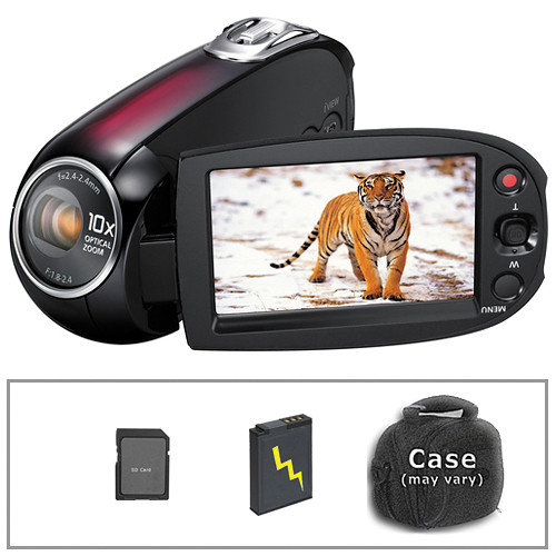 Samsung SMX-C20 Digital Memory Camcorder with Basic Accessory Kit (Red)