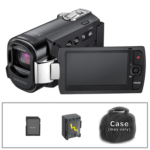 Samsung SMX-F44 Digital Memory Camcorder with Basic Accessory Kit (Black)