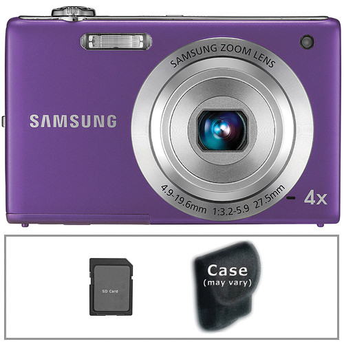 Samsung TL105 Digital Camera with Basic Accessory Kit (Purple)