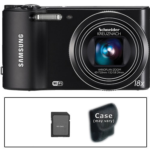 Samsung WB150F SMART Long Zoom Digital Camera with Basic Accessory Kit (Black)