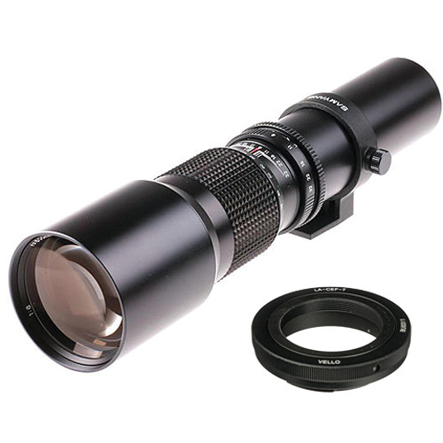 Samyang 500mm f/8.0 Super Telephoto Lens with Canon Lens Adapter Kit