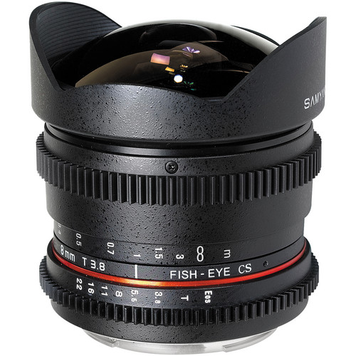 Samyang 8mm T/3.8 Fisheye Cine Lens for Canon