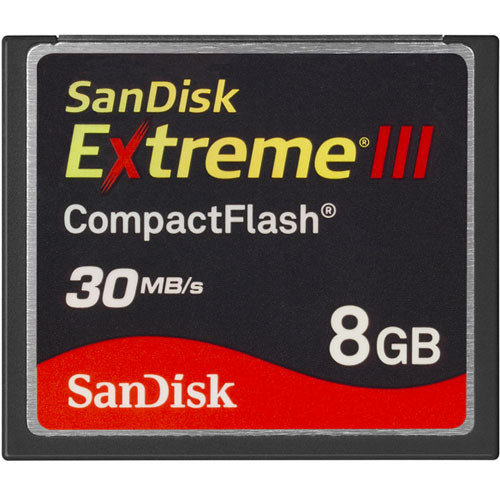 SANDISK 8GB Extreme III CompactFlash Card