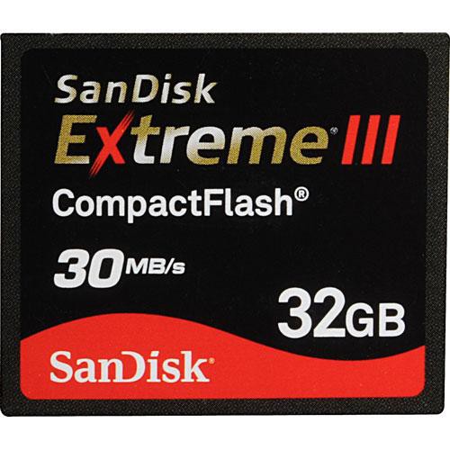 SANDISK 32GB Extreme III CompactFlash Card